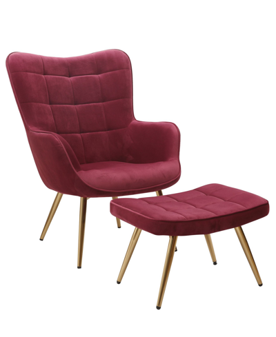 Shop Best Master Furniture West China Accent Chair Plus Ottoman Set