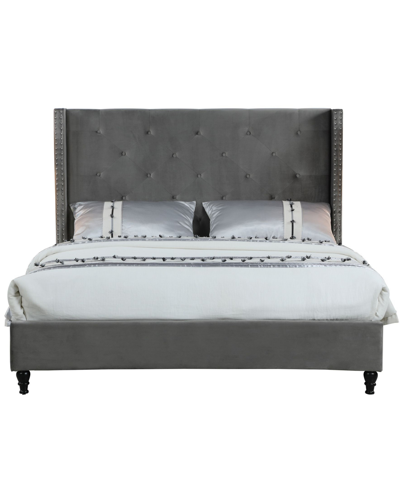 Shop Best Master Furniture Valentina Upholstered Wingback Platform Bed, Full