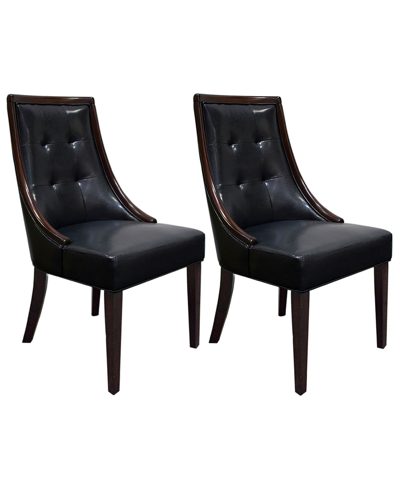 Shop Best Master Furniture Raphael Traditional Faux Leather Dining Side Chairs, Set Of 2