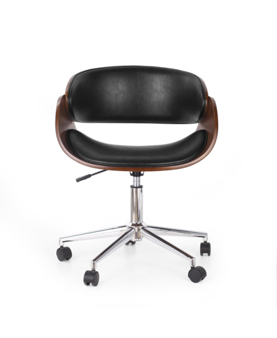 Shop Noble House Brinson Mid-century Modern Upholstered Swivel Office Chair