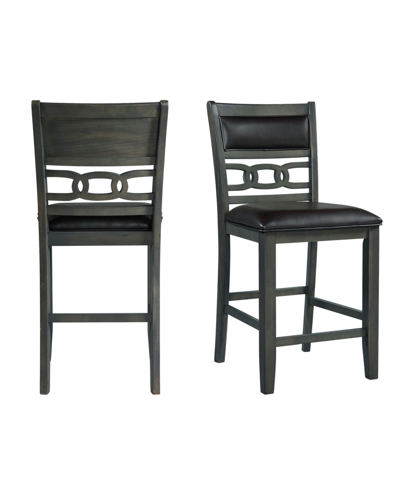Shop Picket House Furnishings Taylor 2 Piece Counter Height Faux Leather Side Chair Set