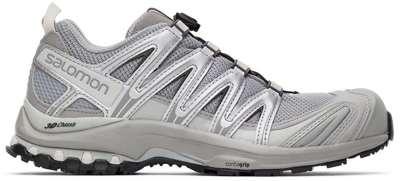 Shop Salomon Gray Xa Pro 3d Sneakers In Alloy/silver/lunar R