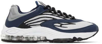 Shop Nike Gray & Navy Air Tuned Max Sneakers In Midnight Navy/black-
