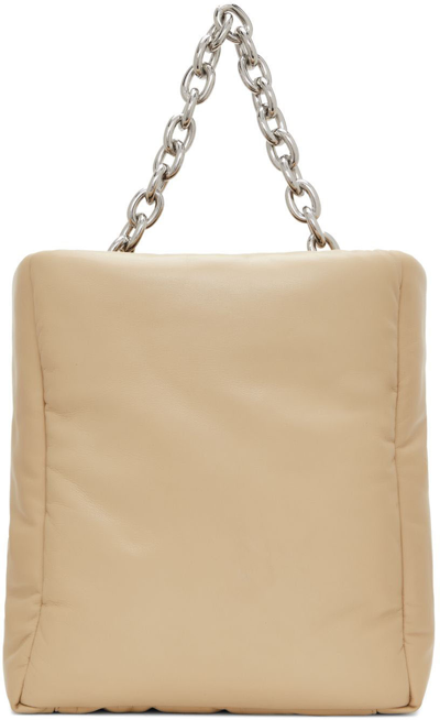 Shop Stand Studio Beige Dayana Tote In 10340 Warm Sand/silv