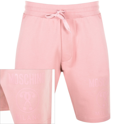 Shop Moschino Milano Logo Short Pink