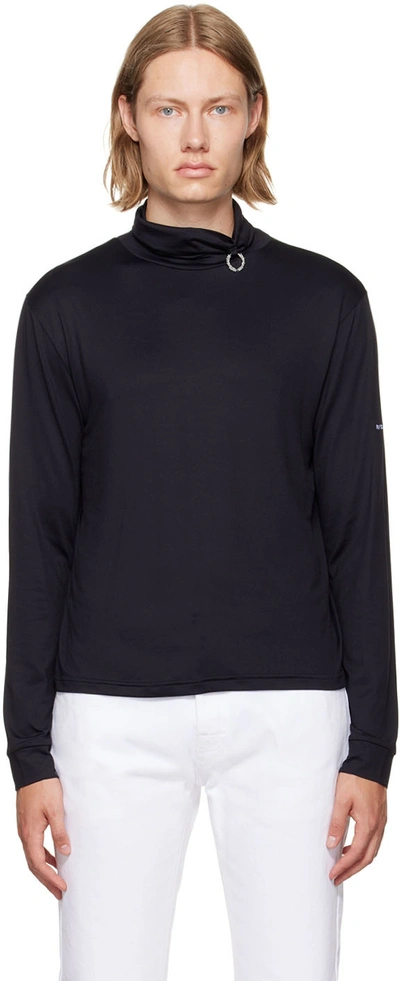 Shop Raf Simons Black Fred Perry Edition Sweater In 102 Black