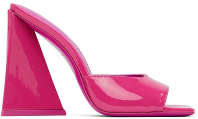 Shop Attico Pink Devon Heeled Sandals In 008 Fuchsia