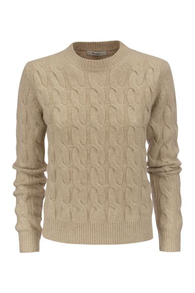 Shop Max Mara Edipo - Cashmere Sweater In Beige