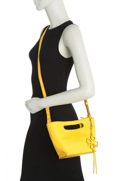 Shop Lucky Brand Azon Leather Crossbody Bag In Mimosa Pebbled Leather