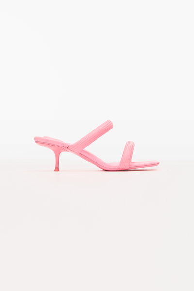 Alexander Wang Logo-print Strap Sandals In Neon Bubblegum | ModeSens