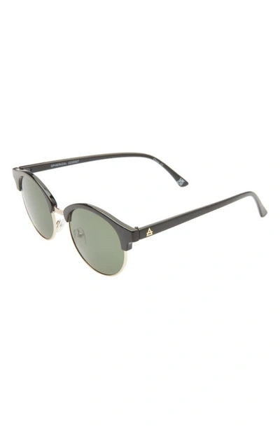 Shop Aire Round 51mm Sunglasses In Black