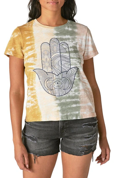 Shop Lucky Brand Hamsa Tie Dye T-shirt In Multi