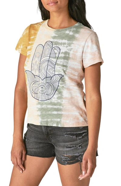 Shop Lucky Brand Hamsa Tie Dye T-shirt In Multi