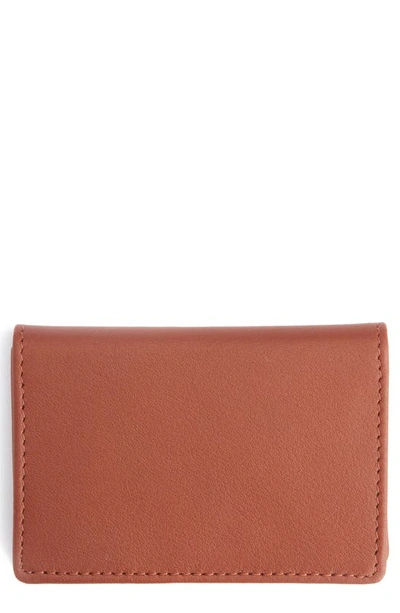 Shop Royce New York Leather Card Case In Tan.
