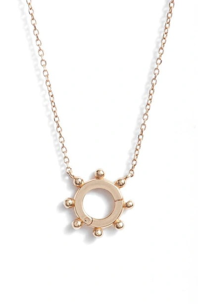 Shop Anzie Mini Dew Drop Pendant Necklace In Yellow Gold