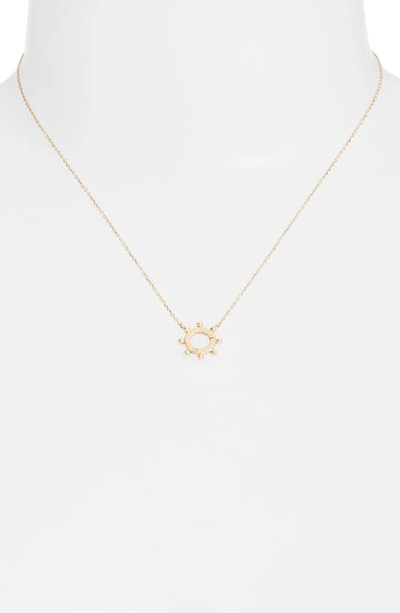 Shop Anzie Mini Dew Drop Pendant Necklace In Yellow Gold