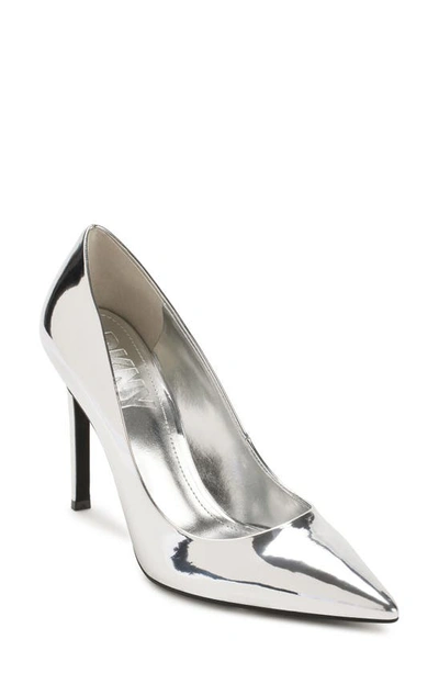 Shop Dkny Mabi Pointed Toe Pump In Chrome