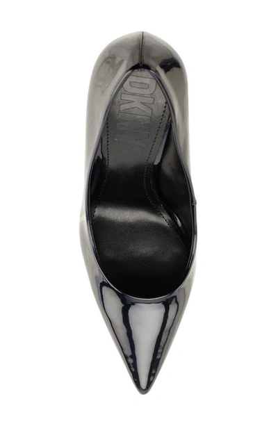 Dkny Pointed Patent Pumps In Black