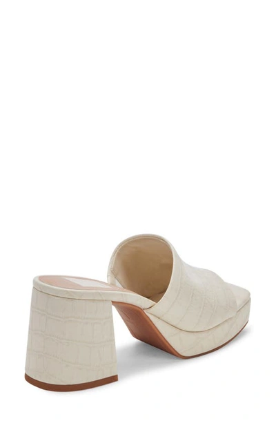 Shop Dolce Vita Marsha Platform Sandal In Ivory Embossed Stella