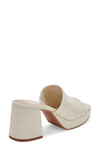 Shop Dolce Vita Marsha Platform Sandal In Ivory Embossed Stella
