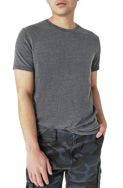 Shop Lucky Brand Venice Burnout Crewneck T-shirt In Jet Black