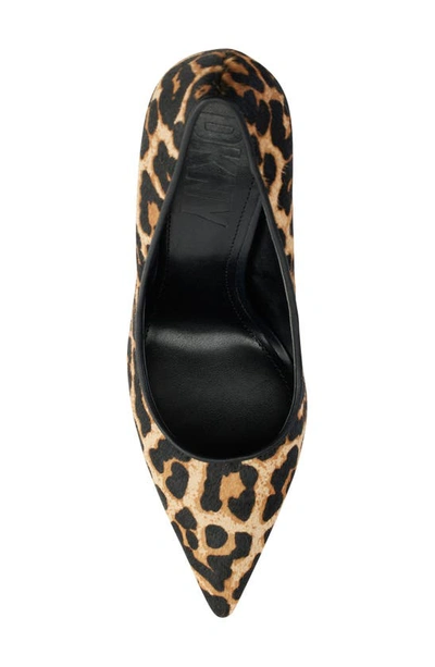 Shop Dkny Mabi Pointed Toe Pump In Leopard Calf Hair