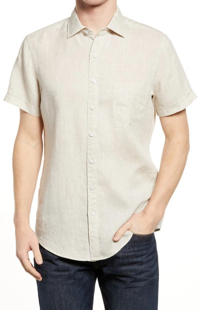 Shop Rodd & Gunn Regular Fit Ellerslie Linen Shirt In Flax
