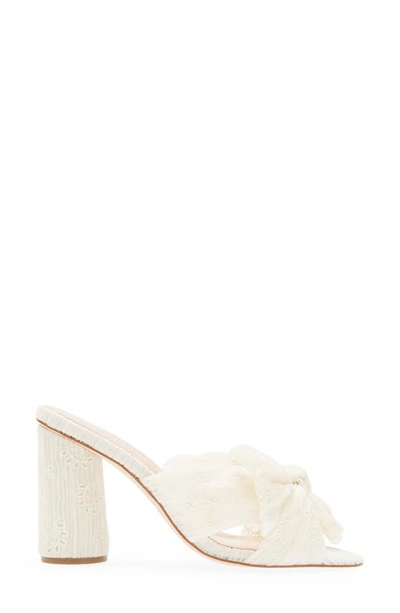 Shop Loeffler Randall Penny Knotted Lamé Sandal In Pearl Broderie