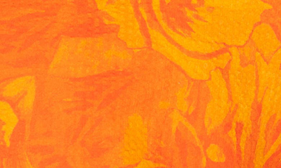 Shop Prince And Bond Luka Sunburst Floral Short Sleeve Seersucker Button-up Camp Shirt In Orange