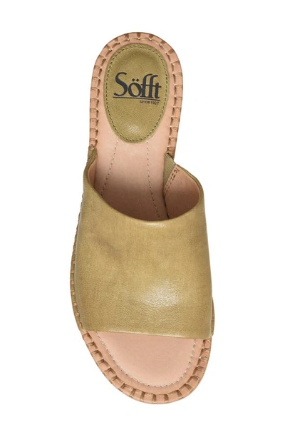 Shop Söfft Nalanie Slide Sandal In Moss Green