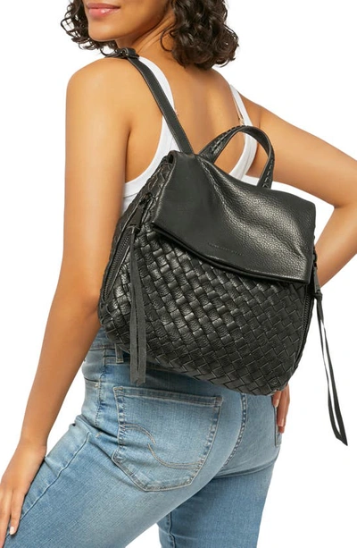 Shop Aimee Kestenberg Bali Leather Backpack In Black Woven