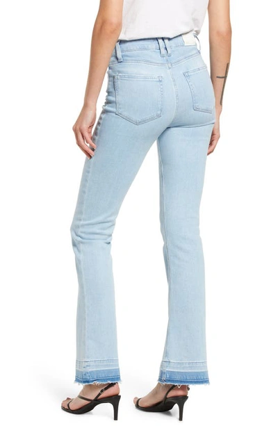 Shop Paige Laurel Canyon Release Hem High Waist Bootcut Jeans In Kitley Distressed