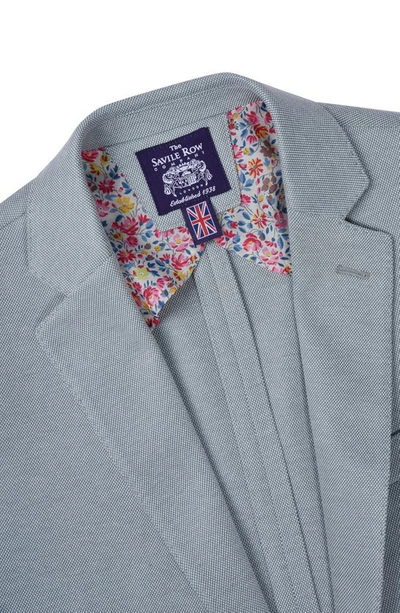 Savile Row Co Green Knit Blazer In Green
