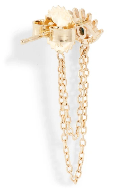 Anzie X Mel Soldera Evil Eye Lash Earrings In Gold/ Diamond