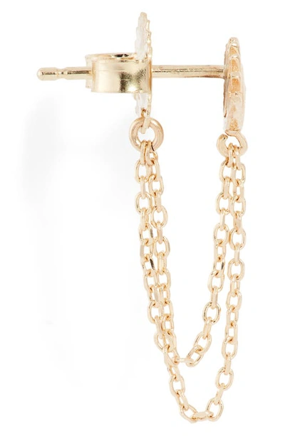 Anzie X Mel Soldera Evil Eye Lash Earrings In Gold/ Diamond