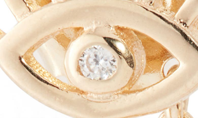 Anzie X Mel Soldera Evil Eye Lash Earrings In Gold/ Diamond
