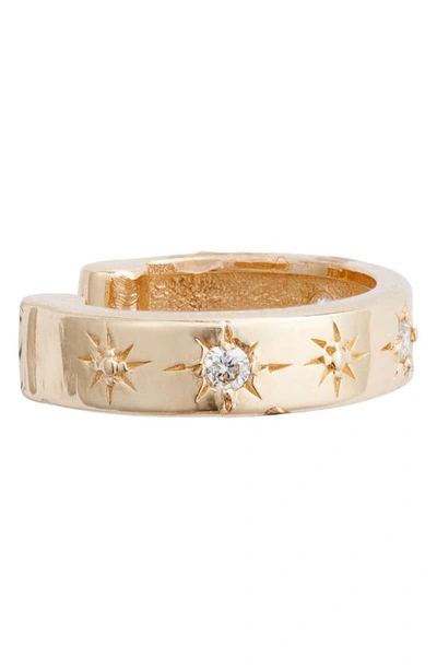 Anzie Single Mel Soldera Celestial Ear Cuff | Diamonds/yellow Gold In Gold/ Diamond