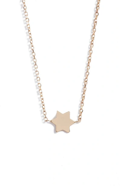 Shop Anzie Love Letter Star Of David Pendant Necklace In Yellow Gold