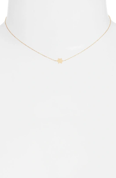 Shop Anzie Love Letter Star Of David Pendant Necklace In Yellow Gold
