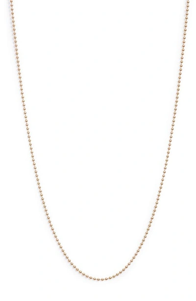 Shop Anzie Mini Ball Chain Necklace In Yellow Gold