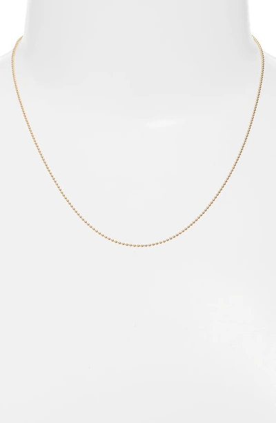 Shop Anzie Mini Ball Chain Necklace In Yellow Gold