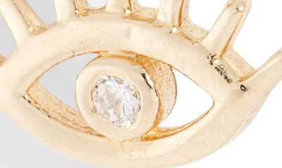 Shop Anzie X Mel Soldera Lash Evil Eye Pendant Charm In Gold/ Diamond