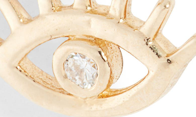 Anzie X Mel Soldera Lash Evil Eye Pendant Charm In Gold/ Diamond