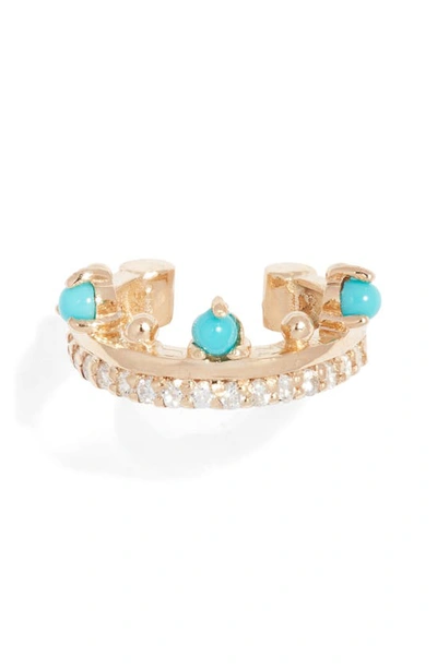 Shop Anzie Mediterranean Diamond & Turquoise Single Ear Cuff
