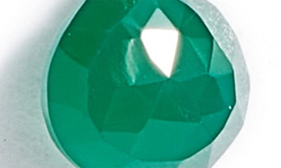 Anzie Briolette Stone Charm Necklace In Emerald