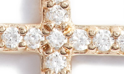 Shop Anzie Love Letter Pavé Diamond Cross Pendant Necklace In Gold / Diamond/ 16 In