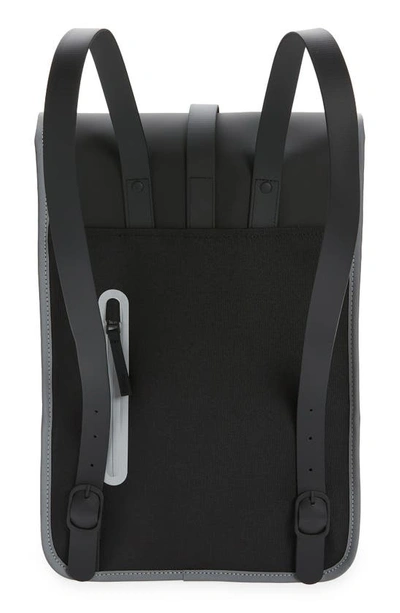 Rains Mini Reflective Waterproof Backpack In Black Reflective