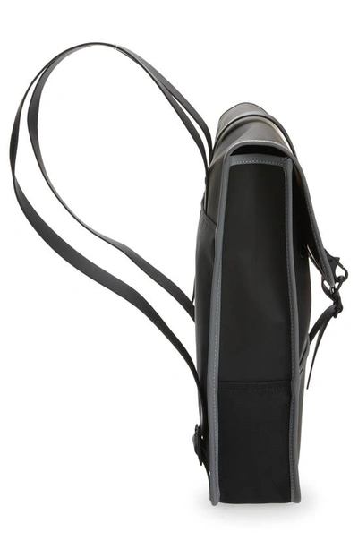 Rains Mini Reflective Waterproof Backpack In Black Reflective
