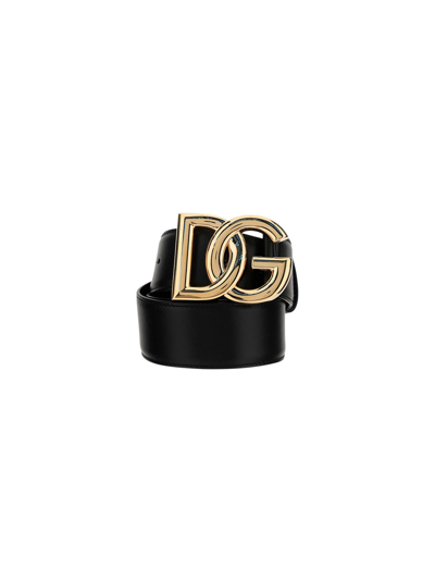 Shop Dolce E Gabbana Women's  Black Leather Belt