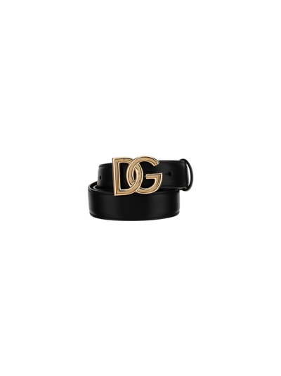 Shop Dolce E Gabbana Women's  Black Leather Belt